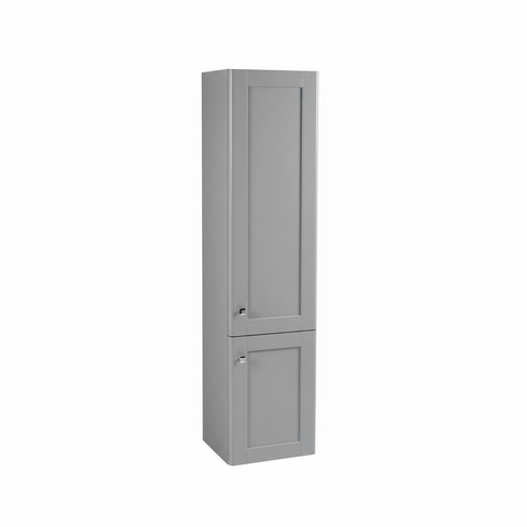 Pearl grey bathroom storage cabinet with two door design and contemporary finish | Home Centre Direct UK