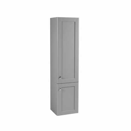 Pearl grey bathroom storage cabinet with two door design and contemporary finish | Home Centre Direct UK