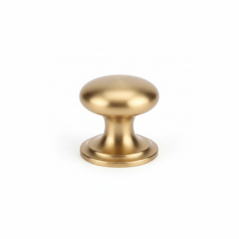 Brushed brass cabinet knob with detailing and warm metallic finish | Home Centre Direct UK