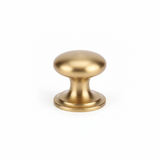 Brushed brass cabinet knob with detailing and warm metallic finish | Home Centre Direct UK