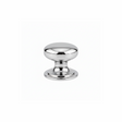 Polished chrome cabinet knob with smooth round design and reflective finish | Home Centre Direct UK