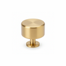 Brushed brass knurled cabinet knob with textured grip detail and warm metallic finish | Home Centre Direct UK