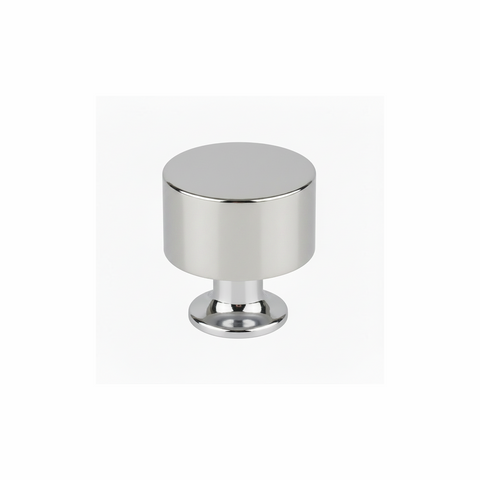 Chrome knurled cabinet knob with textured metal finish for traditional furniture | Home Centre Direct UK