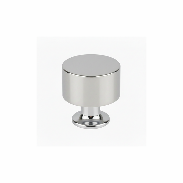 Chrome knurled cabinet knob with textured metal finish for traditional furniture | Home Centre Direct UK