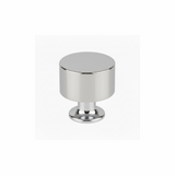 Chrome knurled cabinet knob with textured metal finish for traditional furniture | Home Centre Direct UK