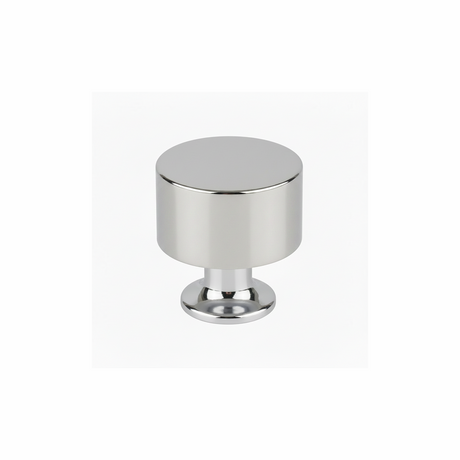 Chrome knurled cabinet knob with textured metal finish for traditional furniture | Home Centre Direct UK