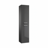 Anthracite tall bathroom storage cabinet with two door design and modern finish | Home Centre Direct UK