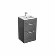Anthracite floor standing bathroom vanity unit with two drawer storage and modern finish | Home Centre Direct UK