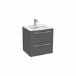Anthracite wall hung bathroom vanity unit with two drawer storage and modern finish | Home Centre Direct UK