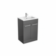 Anthracite floor standing bathroom vanity unit with two door storage design | Home Centre Direct UK