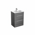 Anthracite floor standing bathroom vanity unit with two drawer storage | Home Centre Direct UK