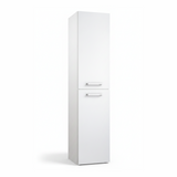 White bathroom storage cabinet with two door design and contemporary finish | Home Centre Direct UK