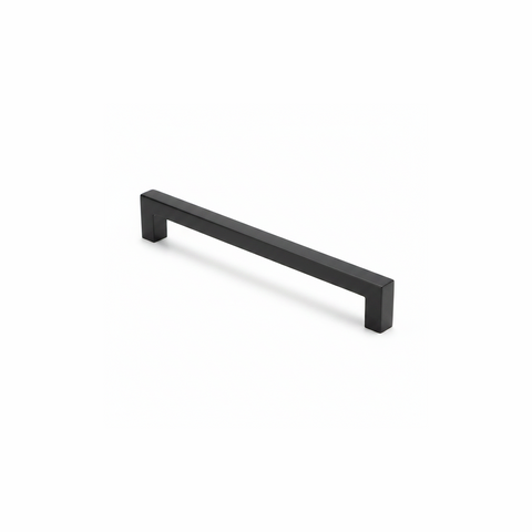 Matt black bathroom cabinet handle with contemporary slimline metal design | Home Centre Direct UK
