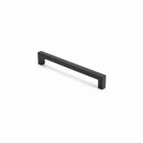 Matt black bathroom cabinet handle with contemporary slimline metal design | Home Centre Direct UK