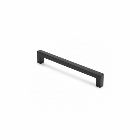 Matt black bathroom cabinet handle with contemporary slimline metal design | Home Centre Direct UK