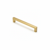 Brushed brass cabinet handle with contemporary linear design | Home Centre Direct UK