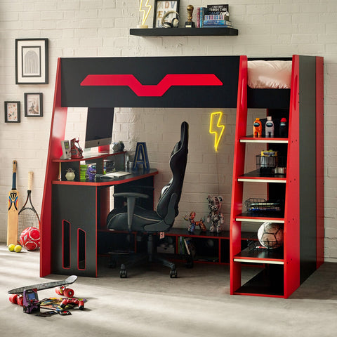 Eagle Gaming Highsleeper - Black and Red - EAG001