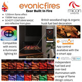Evonic Halo 1250 Xt / Exor Xt Built In Electric Fire