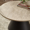 Elgon Coffee and Lamp Table Set - Light Brown and Black - ELG001