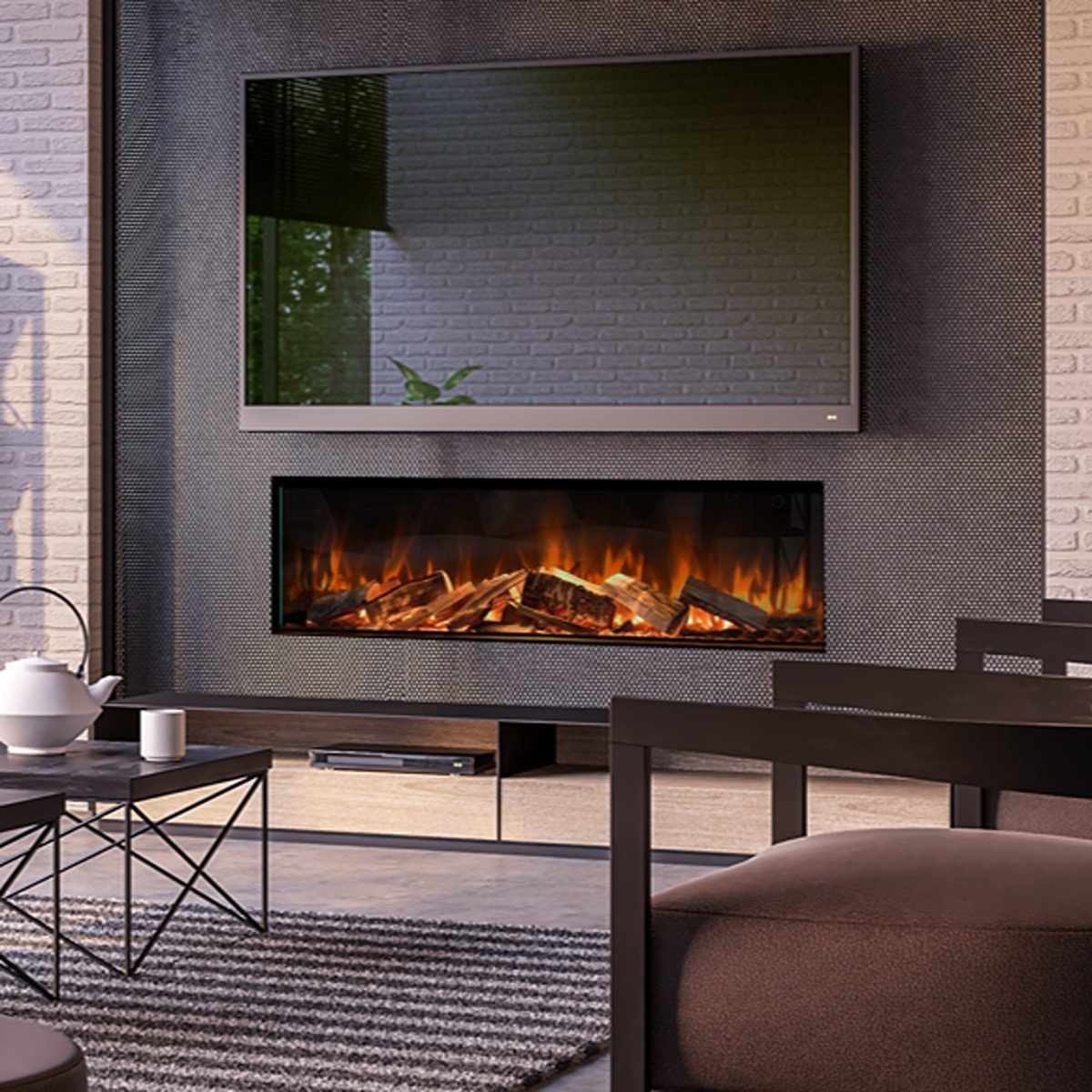 Evonic E-Lectra 1500 Glass Fronted Fire