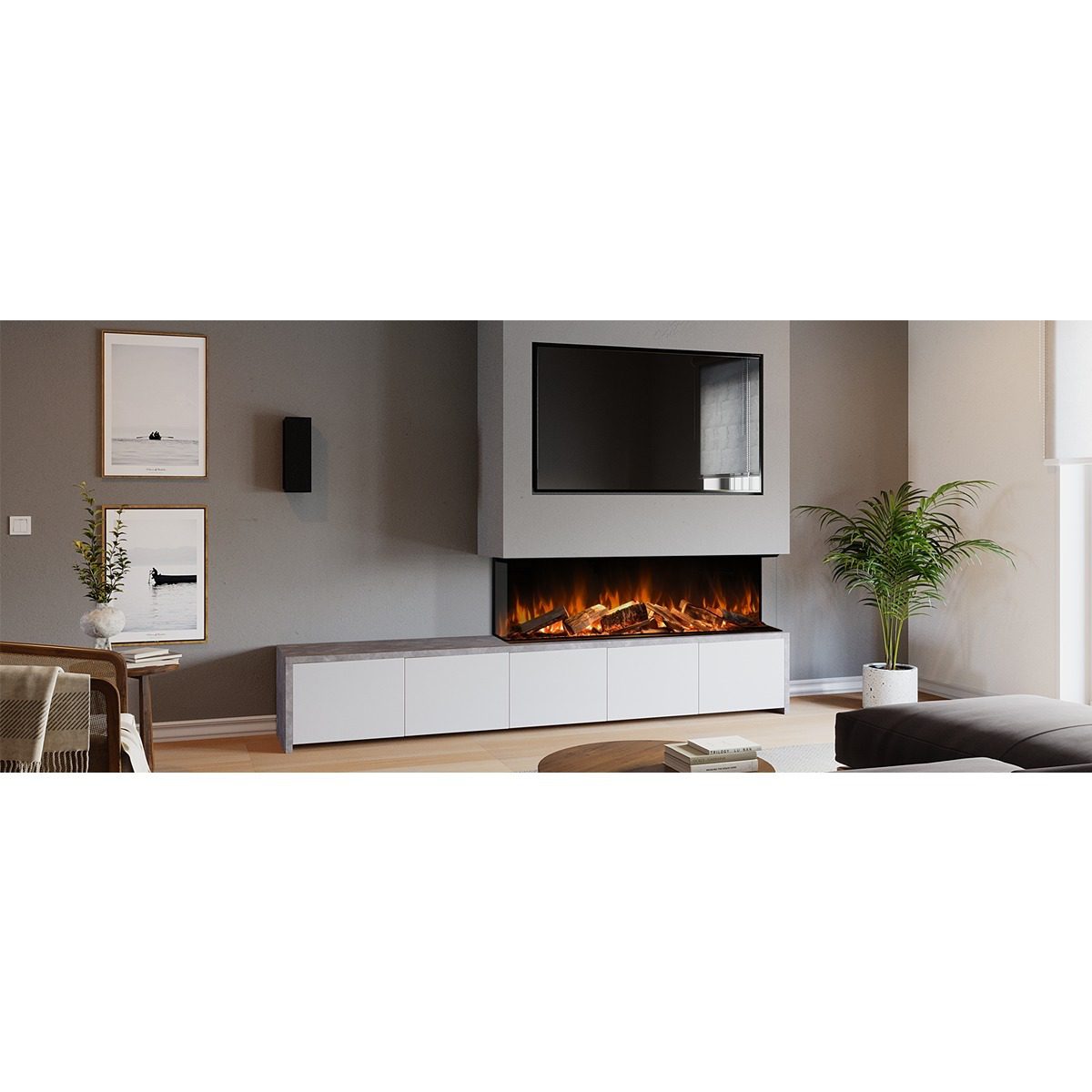 Evonic E-Lectra 1500 Glass Fronted Fire
