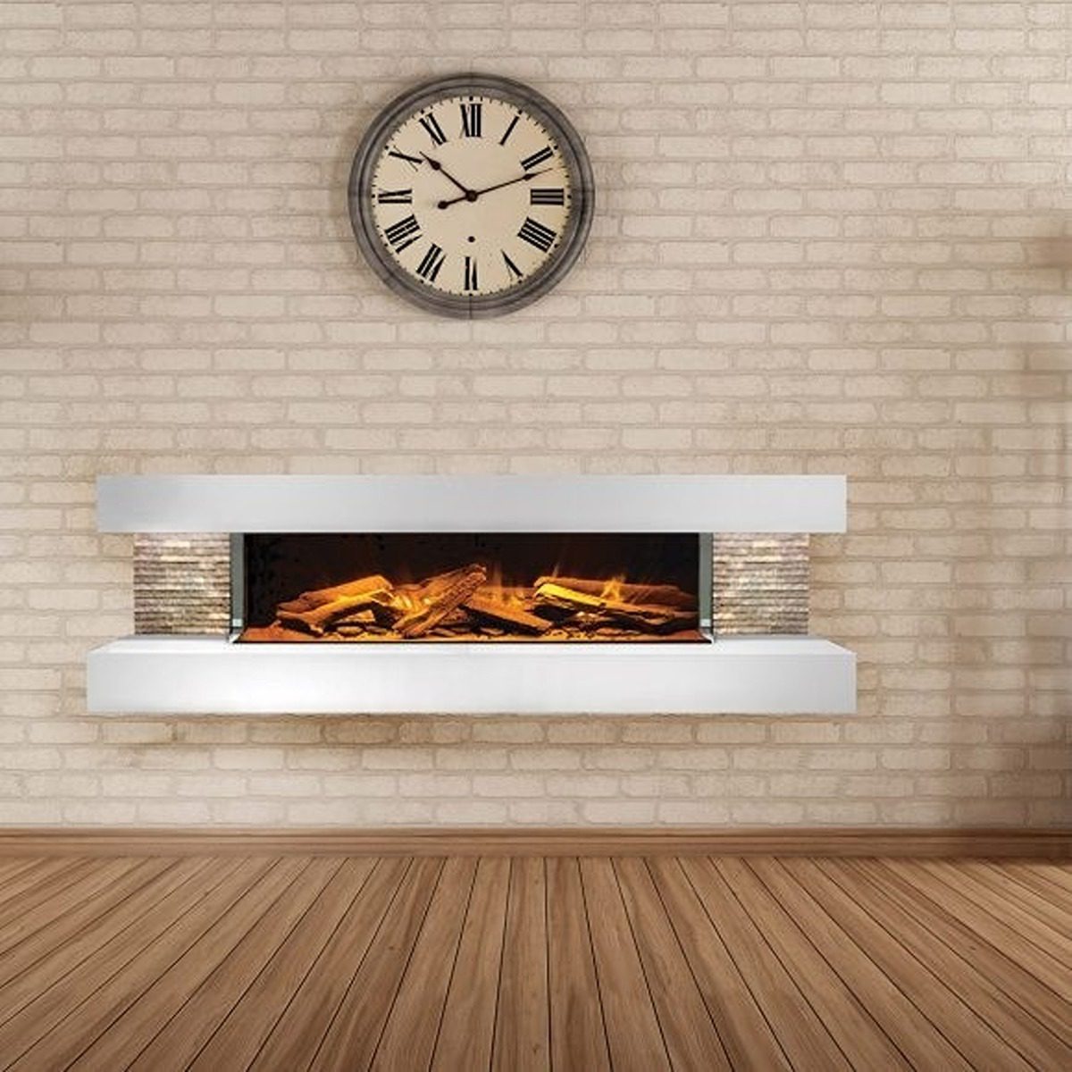 Evonic Evoflame Compton 1000 Beige With Beige Tiles Electric Suite