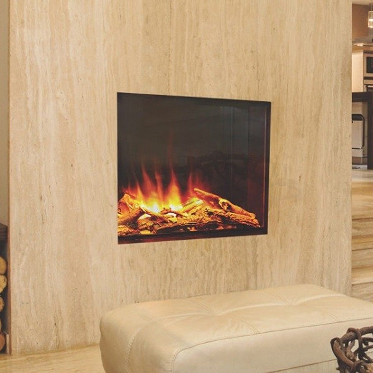 Evonic E600Gf Glass Fronted With Continental Log Set