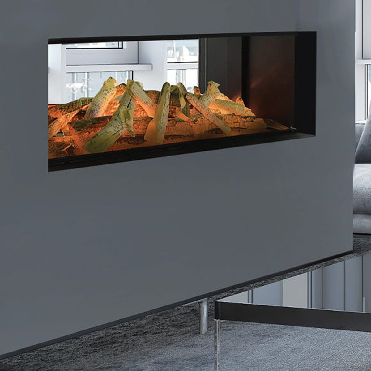 Evonic Lindstrom Double Sided Electric Fire