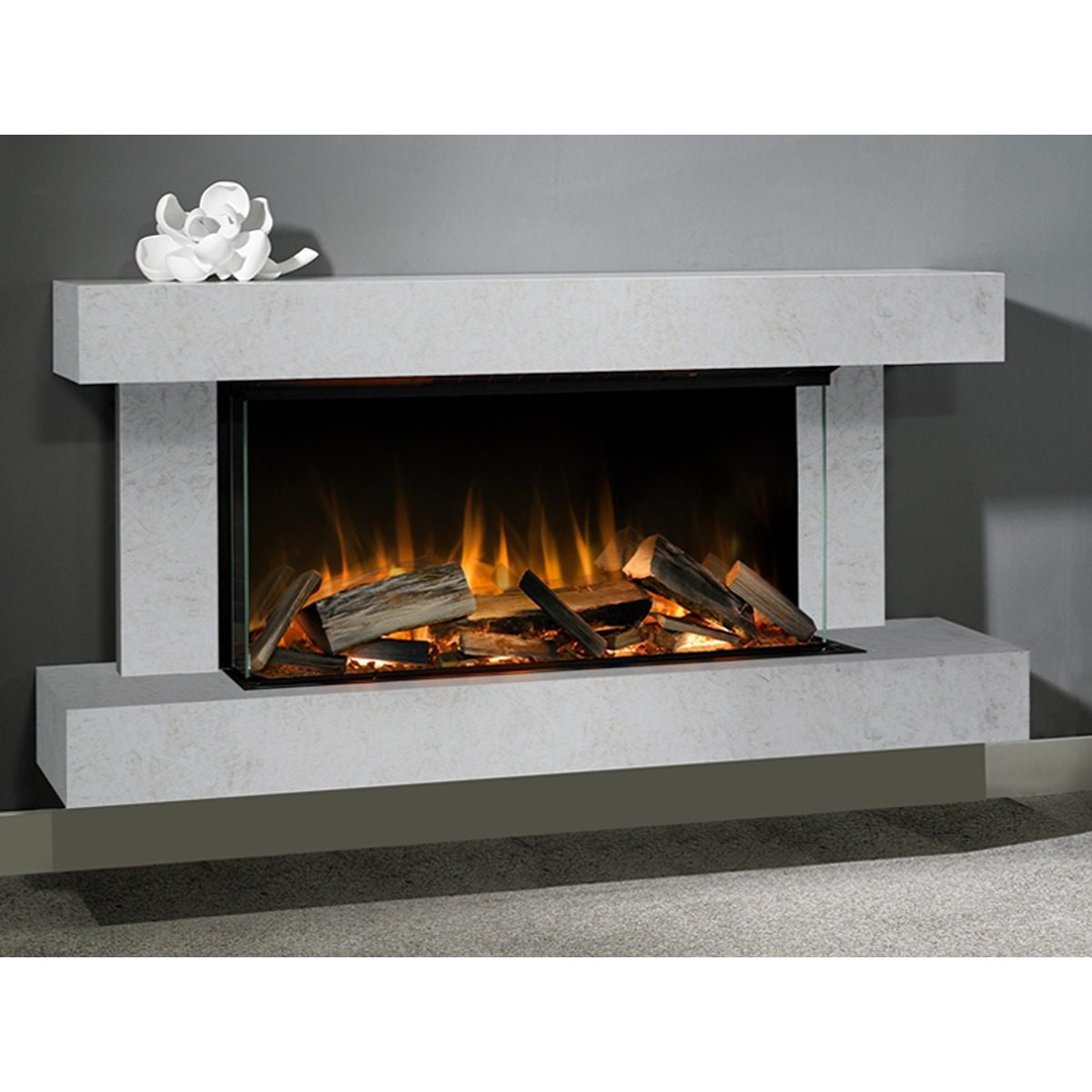 Evonic Heathcote 1500 Suite White Onyx Electric Fire