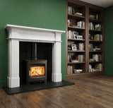 Mourne Eco 5 Wide stove in modern living room | Home Centre Direct UK