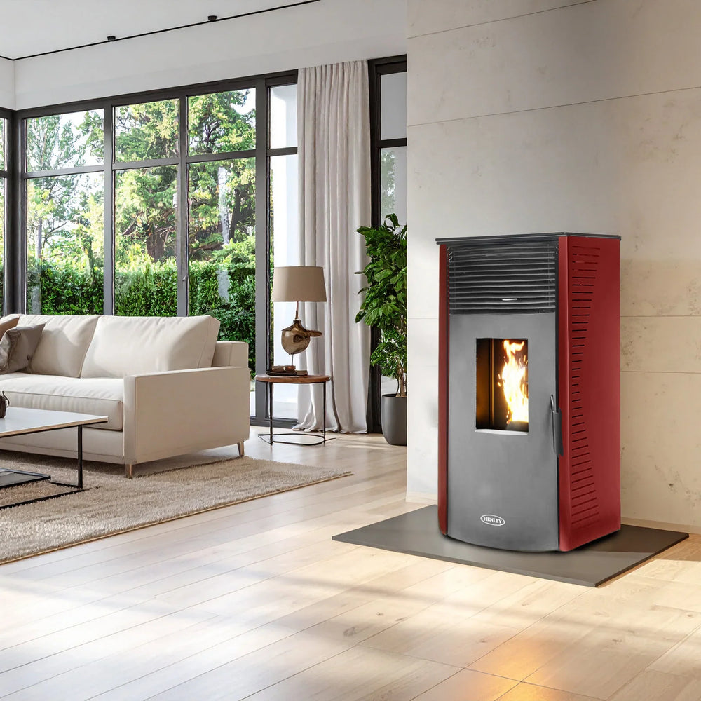 Elm 12 Pellet Stove - Side View