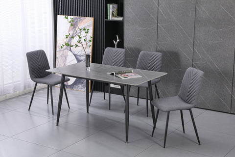 Essen Dining 1.4 Table and 4 Grey Chairs