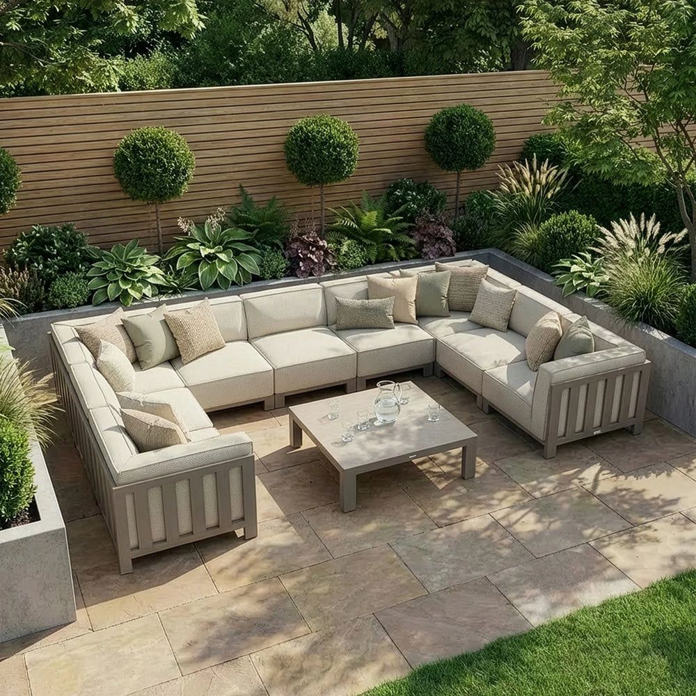 Ibiza U Shape Sofa Set With Square Table