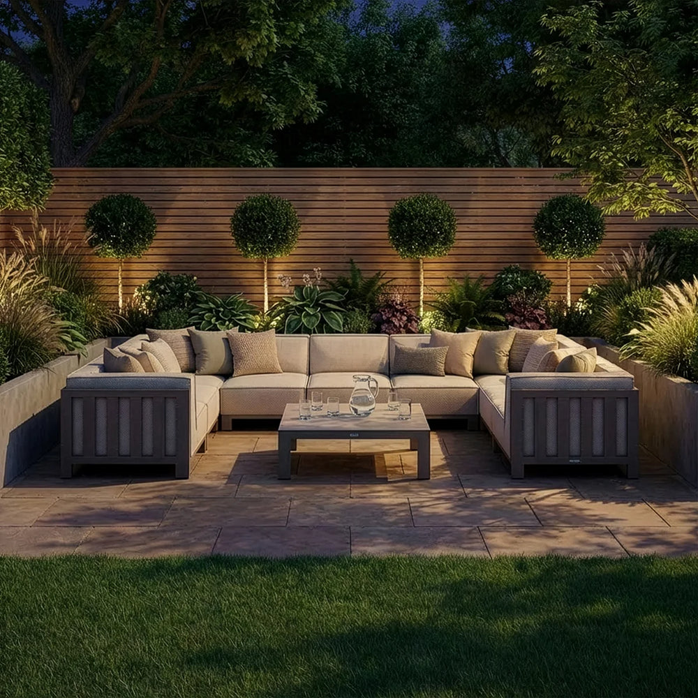 Ibiza U Shape Sofa Set With Square Table