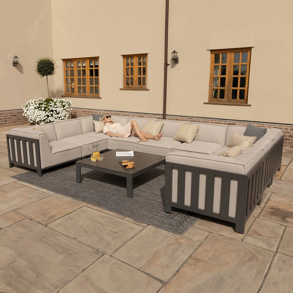 Ibiza U Shape Sofa Set With Square Table
