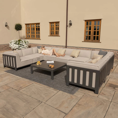 Ibiza U Shape Sofa Set With Square Table
