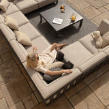 Ibiza U Shape Sofa Set With Square Table