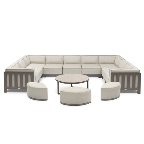Ibiza U Shape Sofa Set With Round Coffee Table
