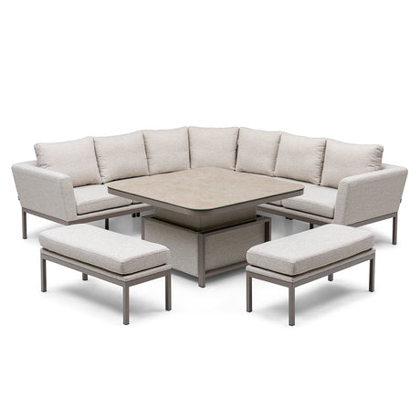 Pulse Deluxe Square Corner Dining Set with Rising Table