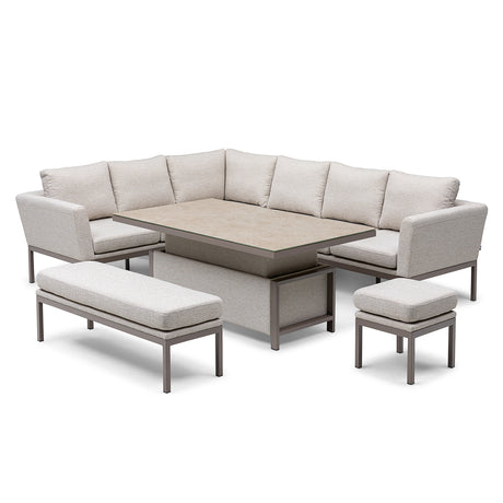 Pulse Rectangular Corner Dining Set with Rising Table