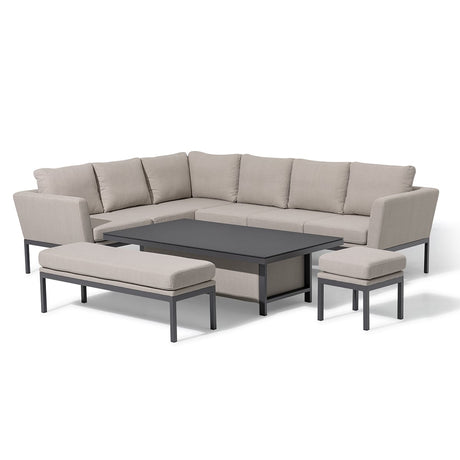 Pulse Rectangular Corner Dining Set with Rising Table