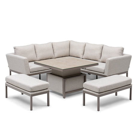 Pulse Square Corner Dining Set with Rising Table
