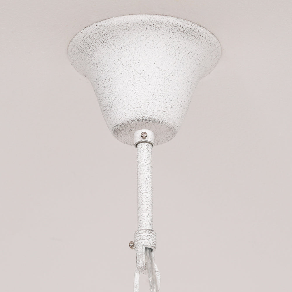 Distressed 5 Branch Chandelier with Shades