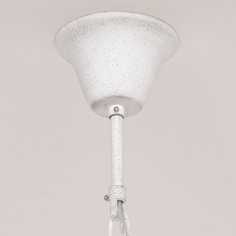 Distressed 5 Branch Chandelier with Shades