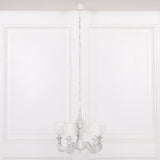 Distressed 5 Branch Chandelier with Shades