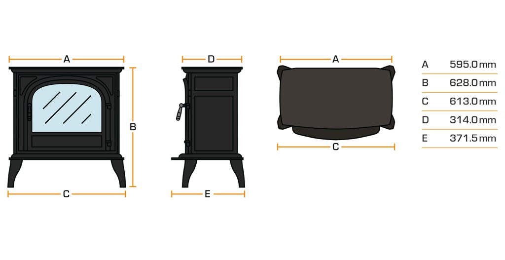 Hinton Electric Stove Cast Iron Deluxe Logs