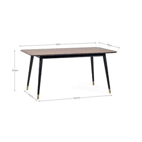 Findlay Rectangular Dining Table - Dark Brown - FIN001