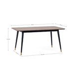 Findlay Rectangular Dining Table - Dark Brown - FIN001