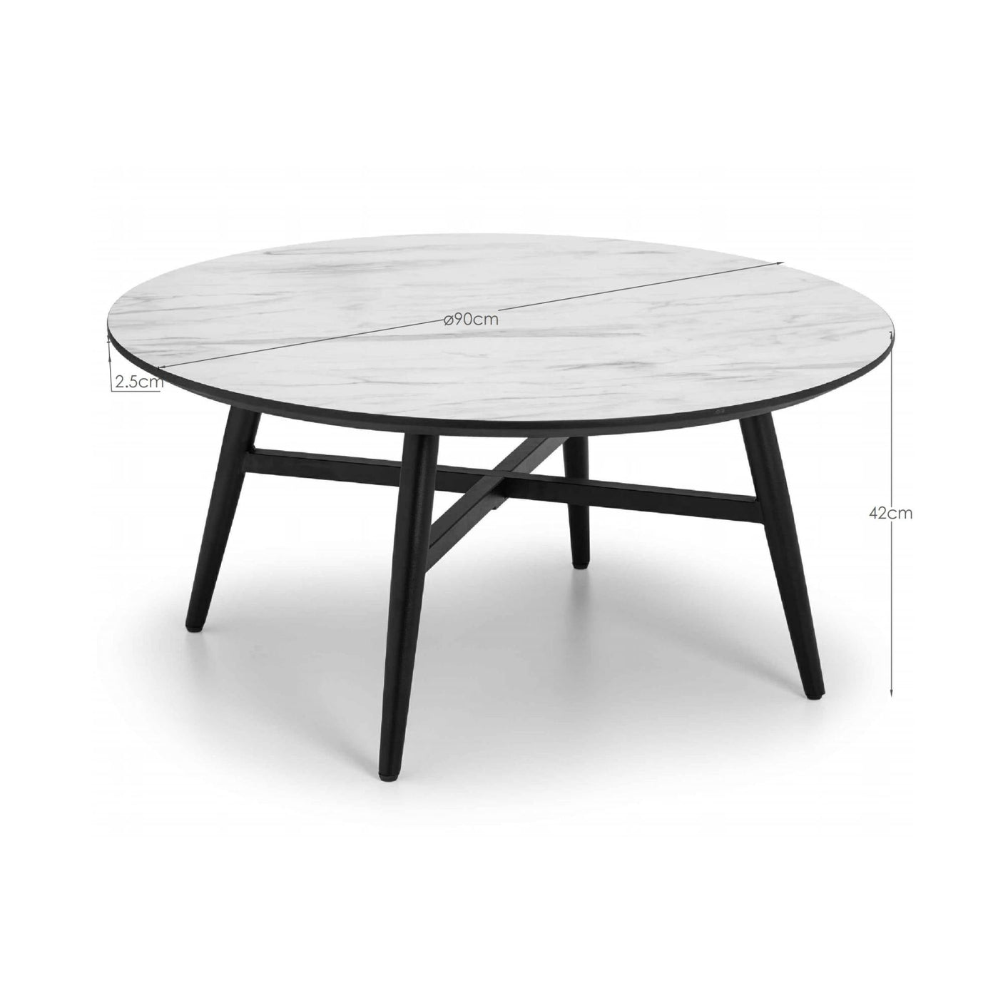 Firenze Coffee Table - Black and White - FIR101