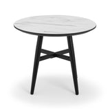 Firenze Lamp Table - Black and White - FIR102